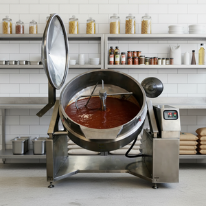 Marmite de cuisson industrielle à double enveloppe gaz/électrique - Idéale pour la préparation de Khoya/Mawa - Chauffage uniforme, antiadhésive, pour la Malaisie et Singapour - Product Image 1