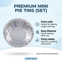 Moule à tarte rond jetable en aluminium, compatible congélateur et four, qualité alimentaire, Topwell 60ml, pour desserts et snacks