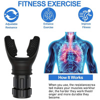 Entrenador de Respiración Pulmonar de Silicona, Portátil, Resistencia Ajustable, Diseño Compacto, Ecológico, Fácil de Limpiar, Deportivo