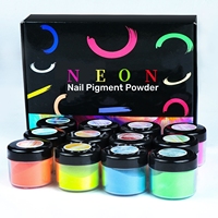 MyBeautyNails Wholesale 12 Color Set Candy Sweet Colorful Powder Nails Pigments Dust 3D Diy Nail Art Neon Pigment Powder Nail