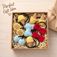 Gehaakte fruit haarband, creatief handgemaakt gebreid watermeloenpatroon haarbandje voor kinderfeestjes