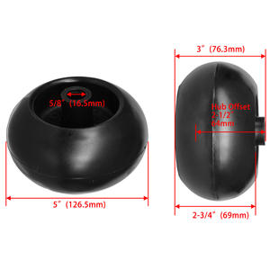 Kit de roues pour tondeuse à gazon, 4002 A14002-2, noir, paquet de 2, pour accessoires de tondeuse à gazon - Product Image 4