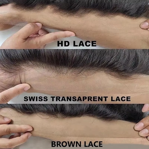Parrucca in pizzo naturale capelli umani 100% capelli umani, peli della Vagina parrucca in pizzo per donne nere - Product Image 5