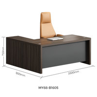 Escritorio de gerente en forma de L Diseño moderno Escritorio de muebles de equipo de oficina CEO de madera duradero
