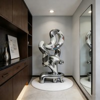 Sculpture métallique haut de gamme Vincentaa pour hall d'hôtel, grande œuvre d'art pour l'intérieur de villas et d'hôtels