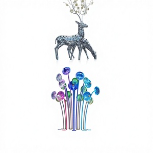 Sculptures en relief de paysage de parc carrées en acier inoxydable, style abstrait chinois, art extérieur fabriqué avec maestrie - Product Image 1