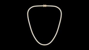 สร้อยคอริเวียร่าเพชรแท้ทรงกลมเจียระไนแบบบริลเลียนท์ ดีไซน์หรูหรา ประดับเพชรระยิบระยับอย่างต่อเนื่อง เครื่องประดับชั้นพรีเมียมสำหรับผู้หญิง - Product Image 6