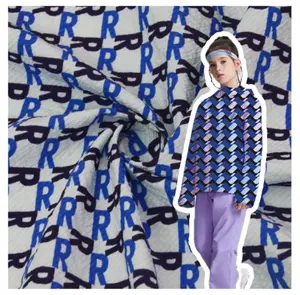 100% Polyester bong bóng vải in đàn hồi và chống nhăn cho trẻ em chất lượng cao của quần áo