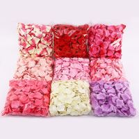 Kelopak Mawar Kain Non-Woven untuk Pernikahan 2025, 0.5kg/Pak, Warna Merah Mawar, Bunga Artifisial untuk Natal dan Hari Valentine