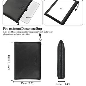 CUSTOM Handmade PP Material Fireproof & Waterproof <b>Document</b> <b>Bags</b> Fashionable Office School Home Card Cash Storage - Product Image 4