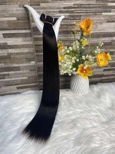 Venta al por mayor para proveedores: Cabello humano virgen brasileño Remy de alta calidad 10A 12A con cutícula alineada, doblemente liso y ondulado, con acabado sedoso a máquina. - Product Image 6