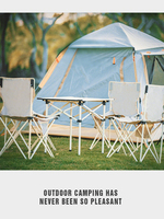 Super Tribu En Acier Inoxydable Portable En Métal Oeuf Rouleau Tables Chaise Ensemble Moderne En Plein Air Pliant Camping Stands Extérieur Entrepôt