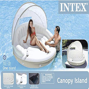 B01 TRANS Intex 58292 Canopy Island Sun Shelter cama flotante inflable paseo inflable con dosel - Product Image 4