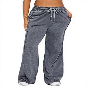 Custom New Design Sweatpants High Quality Baggy <b>Sweat</b> <b>Pants</b> <b>Women</b> Oversized Straight Wide Leg <b>Pants</b> - Product Image 1
