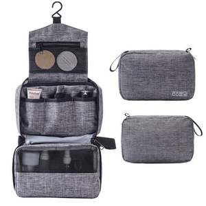 China Factory Custom Waterproof Portable Toilet Bag Hanging <b>Travel</b> <b>Organizer</b> Toilet Kit Cosmetic Bag with Hook - Product Image 1