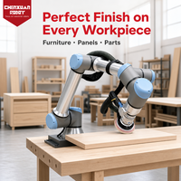Robot de ponçage collaboratif flexible, bras de cobot multi-articulé pour la finition automatique des meubles et des surfaces en plastique