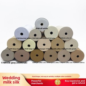 Tissu extensible en polyester coloré effet soie de lait pour drapage de plafond de mariage, matériau transparent pour mariages en extérieur - Product Image 5