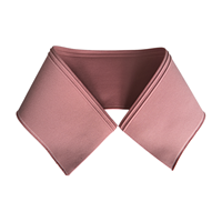 Col tricoté côtelé avec monogramme jacquard pour polo, vêtements de sport, uniforme, en coton et élasthanne
