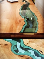 Resina Epoxi 3D de Alta Transparencia 3:1, Resina Líquida Brillante de Dos Partes AB para Recubrimiento de Encimeras de Madera y Mesas