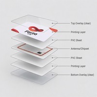 Individuelle Vollfarbige Plastik-ID-Karten 13,56MHz NFC RFID PVC Blanko-Karten mit Chip-Codierung und Logo-Druckservice