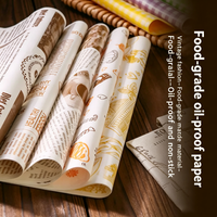 Papier d'emballage alimentaire biodégradable et écologique, résistant à la graisse, avec logo personnalisé, pour emballer les hamburgers, les pizzas et les sandwichs