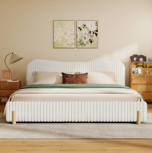 Blanc + Bois massif + MDF + Mousse