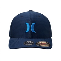 Topi Baseball Sporty 6 Panel Pria, Ringan, Bernapas, Model Melengkung, H2O Dri Fitted