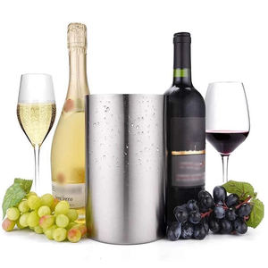 New Design Customize Stainless Steel Double Wall Wine Bottle <strong>Cooler</strong> Holder Beer Chiller Champagne <strong>Cooler</strong> Ice Bucket Bar <strong>Tool</strong> - Product Image 5
