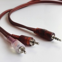 Adaptateur stéréo OFC 3,5 mm vers 2 RCA mâle, câble d'extension audio de 1,5 m avec gaine en PVC et blindage tressé pour autoradio, lecteur DVD et haut-parleur