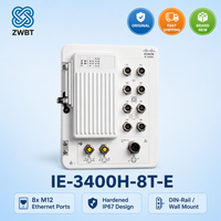 Cisco Switch Catalyst IE-3400H-8T-E Heavy Duty IP67 Switch 8x 1G M12 X-Coded Ports Wall Mount Fanless Network Essentials License.