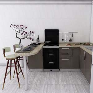Kenya Project MDF Morden Kitchen Cabinet Foshan Furniture <b>Cupboard</b> Kitchenette - Product Image 1