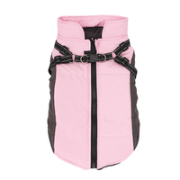 Veste d'hiver pour chien en gros, matelassée et chaude en polaire polyester, avec bandes réfléchissantes, anneau en D pour laisse, imperméable pour usage extérieur