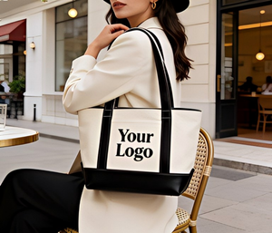 Sac fourre-tout en <span class=keywords><strong>toile</strong></span> léger, imperméable, pliable, sac à main à bandoulière, taille moyenne, personnalisable, pour femmes, voyages en plein air, shopping - Product Image 3