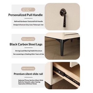 NKAHS Luxury Solid Wood <b>Bedside</b> <b>Table</b> Modern Minimalist Bedroom Storage Cabinet <b>High</b>-end Small Side Cabinet for Home - Product Image 3