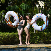 Bouée de piscine gonflable en PVC écologique en forme de donut