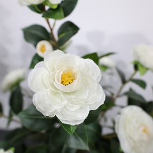 Luxury <b>Artificial</b> Camellia Flower <b>Tree</b> with Natural Trunk Home Wedding Decor - Product Image 6