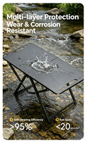 Table tactique multifonctionnelle moderne en acier inoxydable pliable en une seconde, portable et extensible pour le camping