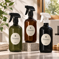 Prix de gros – Bouteille pulvérisateur en plastique PET rechargeable et personnalisable de 100 ml, 150 ml, 200 ml, 300 ml, 350 ml, 400 ml, 500 ml avec pulvérisateur à gâchette