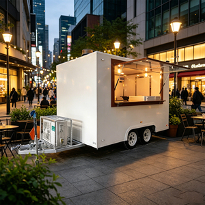 Remolque de Comida Rectangular Móvil con Interior Personalizado para Vendedores Ambulantes que Venden Hamburguesas, <span class=keywords><strong>Tacos</strong></span> y Perritos Calientes en Eventos - Product Image 3