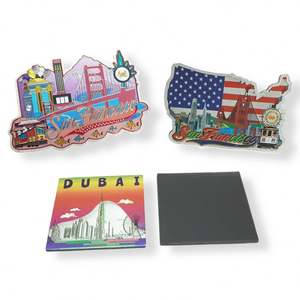Nouveauté Aimants de réfrigérateur en aluminium personnalisés souvenirs de Dubaï, Vienne, Pologne - Product Image 6