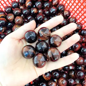 Wholesale Natural Stone Gemstone Crystal Craft Small Red Tiger Eye Sphere For Healing Gift