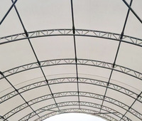 Carpa de Acero Prefabricada con Estructura de Doble Viga, Diseño Elegante para Exteriores, Modelo 4010021