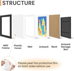 Cadre <span class=keywords><strong>photo</strong></span> A4 en PS écologique pour enfants, ouvrable, pour le rangement et l'exposition de dessins et créations artistiques - Product Image 3