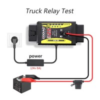Adaptador GODIAG GT106 PLUS de 24V a 12V para Camiones de Trabajo Pesado, Recién Actualizado con Funciones de Limpieza y Prueba de Inyectores de Combustible y Prueba de Relés para Autos y Camiones