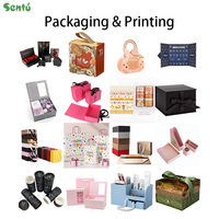Boîtes cadeaux rigides en papier kraft recyclé personnalisées, revêtement UV, laminage mat, gaufrage, noir, blanc, rose, vente en gros, boîtes vides