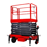 Plateforme élévatrice à ciseaux hydraulique mobile électrique sûre et stable avec une capacité de 100 kg, plateforme antidérapante durable pour usine, atelier, sous-sol