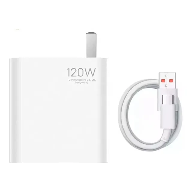 High Quality 120W Super Fast Charger EU CN Plug Gan Charger Cargador With 6A Type C Cable for Redmi Xiaomi 120W Charger HC13