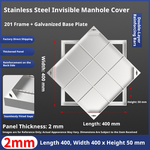 Los tapones de alcantarilla invisibles de acero inoxidable más vendidos: económicos y personalizables para uso en parques y suelos exteriores. - Product Image 3