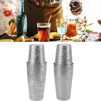 Ensemble de shakers à cocktails en acier inoxydable personnalisé |   18oz/28oz et compatible lave-vaisselle |   Mélangeurs à vin manuels Boston Bartender pour bar