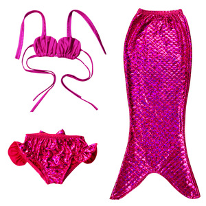Venta al por mayor caliente playa sirena cola disfraz niños Niña <span class=keywords><strong>3</strong></span> piezas traje <span class=keywords><strong>de</strong></span> baño trajes <span class=keywords><strong>Halloween</strong></span> Cosplay <span class=keywords><strong>disfraces</strong></span> para niñas niños - Product Image 2